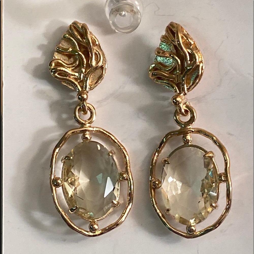OM Quartz earrings 2”drop